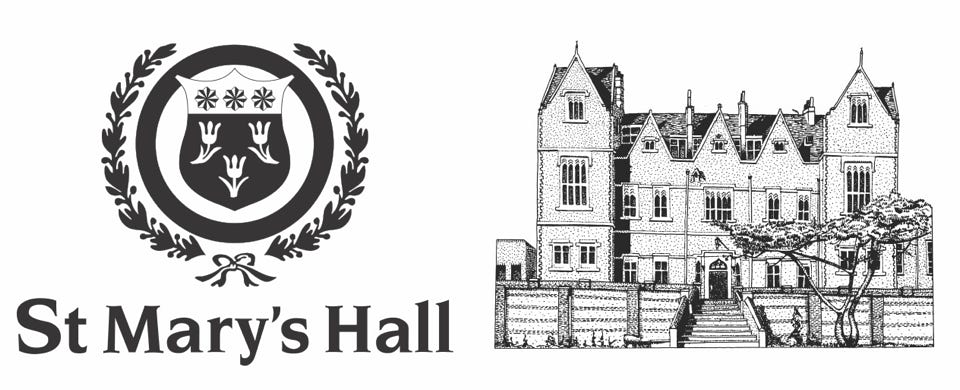Artwork example for a mug print for St Mary's Hall