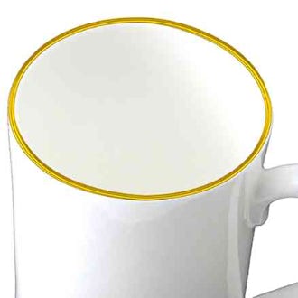 22ct gold rim on a bone china mug